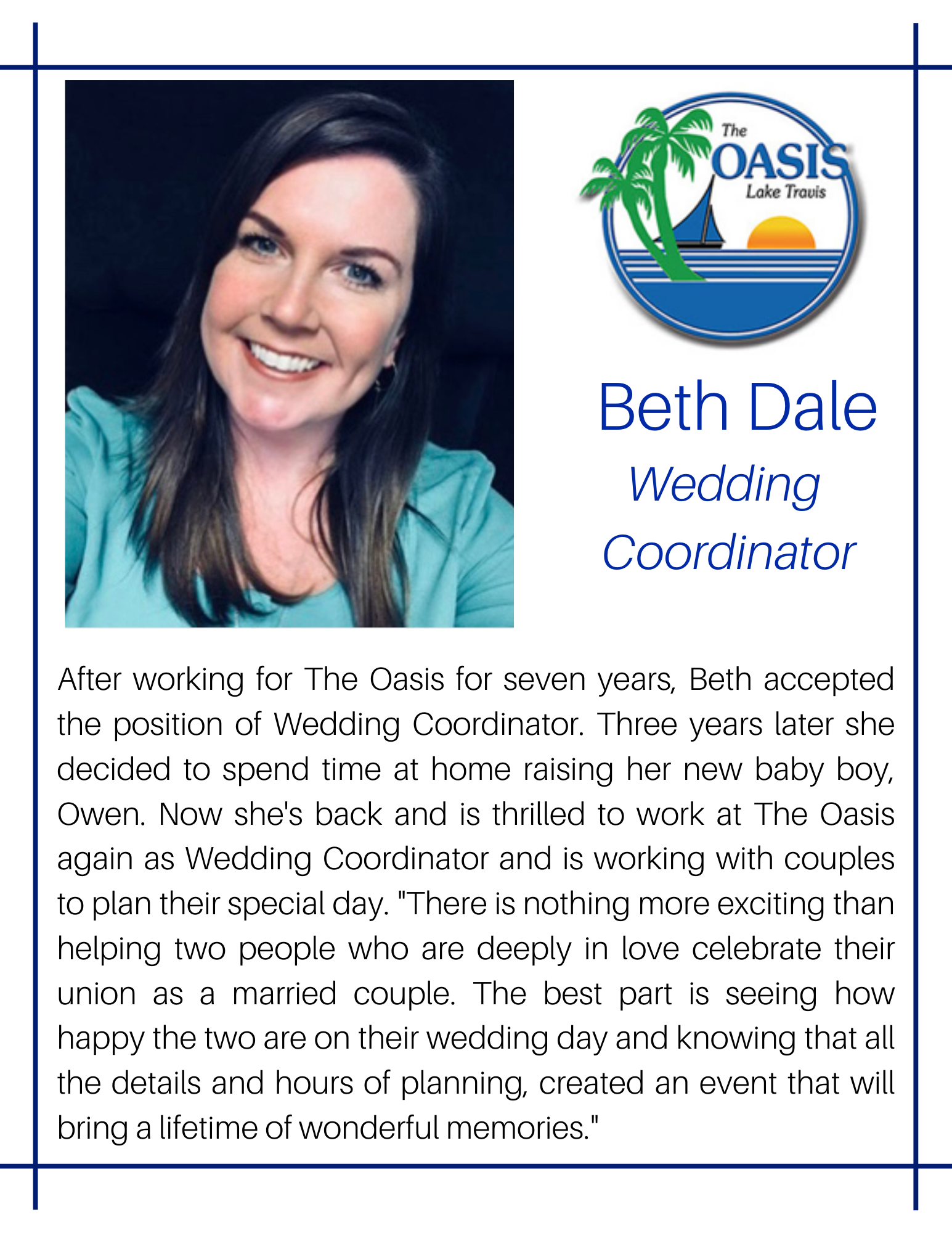 Wedding Coordinator Beth Dale